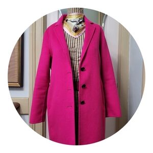 Banana Republic Bright Pink Topcoat, XS